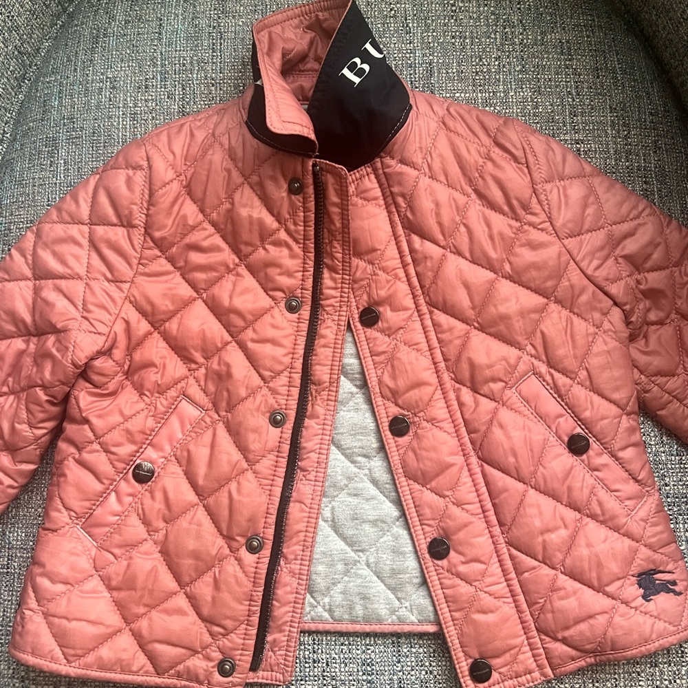 Pink Quilted Burberry Jacket